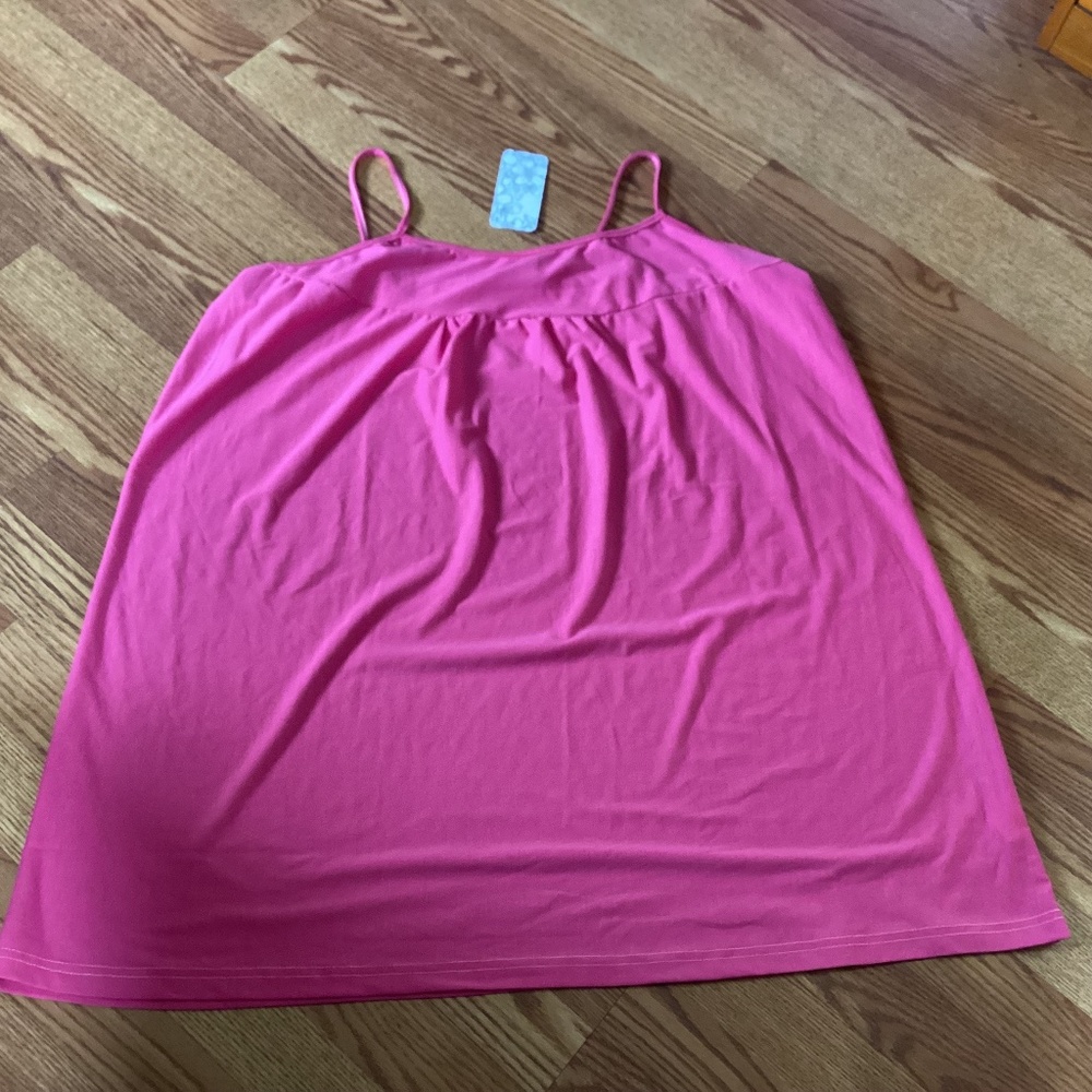 Sakurafina Pink Spaghetti Strap Cami Tank Top Tunic Size 3XL